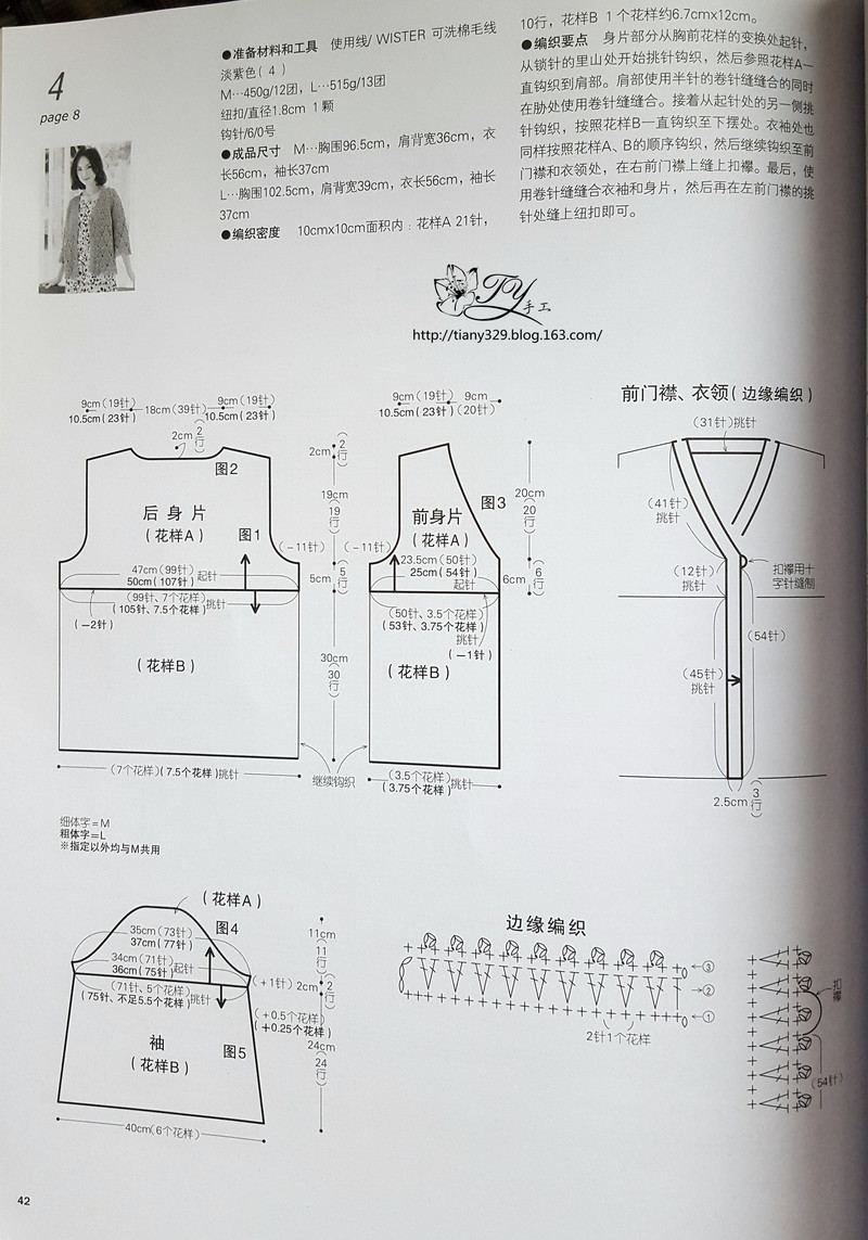 1616——清嵐——3天完工的七分袖開(kāi)衫 - ty - ty 的 編織博客